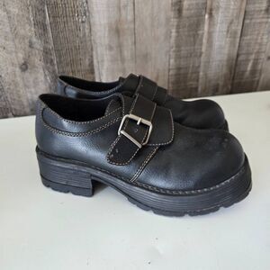 Maurices Vintages 90s Black Oxford Platform Shoes 8.5